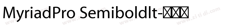 MyriadPro Semiboldlt字体转换